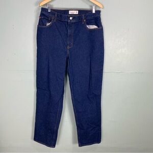 Abercrombie & Fitch 90s Straight Ultra High Rise 32 14 R Curve Love Blue Jeans